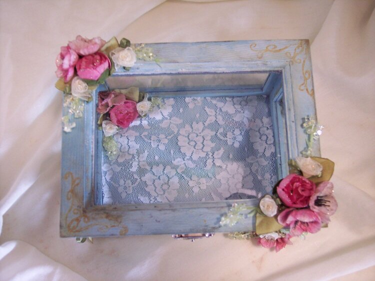 Vintage/Shabby Chic**Glass Box*Top View