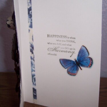 Unzipped Butterfly Card - Inside