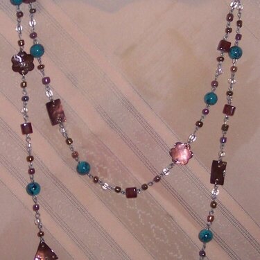 Blue, Brown, and Shimmer Necklace