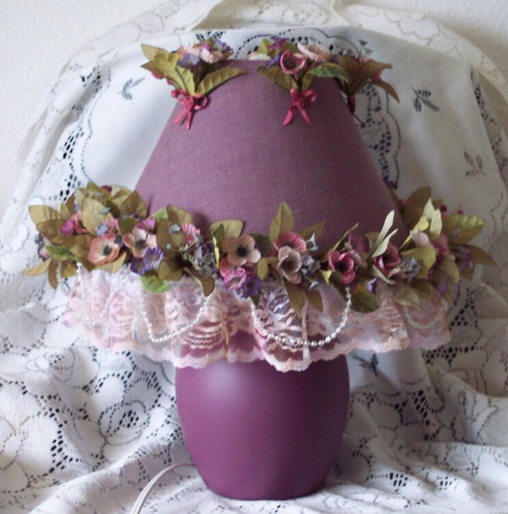 Shabby Chic Fairyland**Altered Purple Lamp