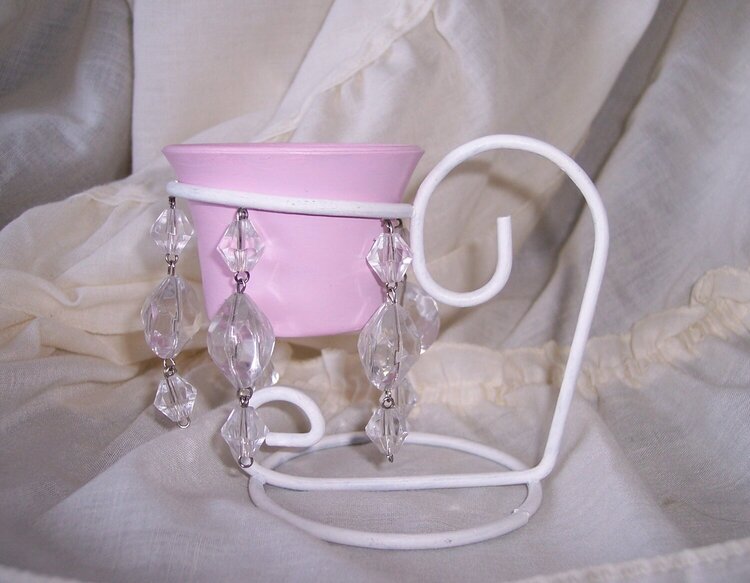 Shabby Chic Altered Candle Holder