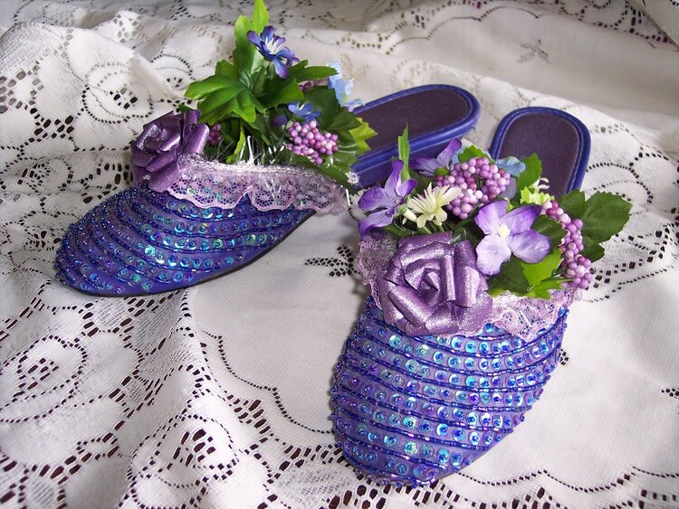 A Romantic Step**Altered Purple Slippers