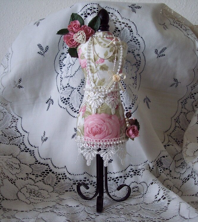 Shabby Chic**Altered Pin Cushion Mannequin