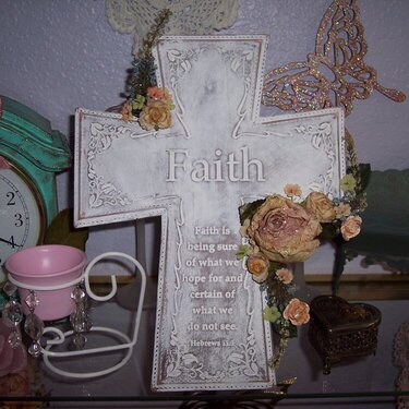 Shabby Chic**Altered Faith Plaque
