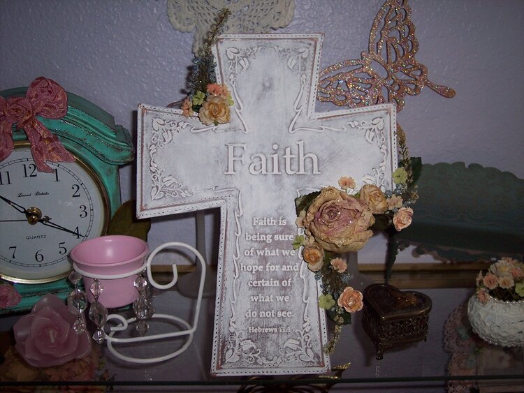 Shabby Chic**Altered Faith Plaque