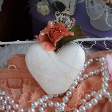 Victorian Chic**Altered Heart Candle