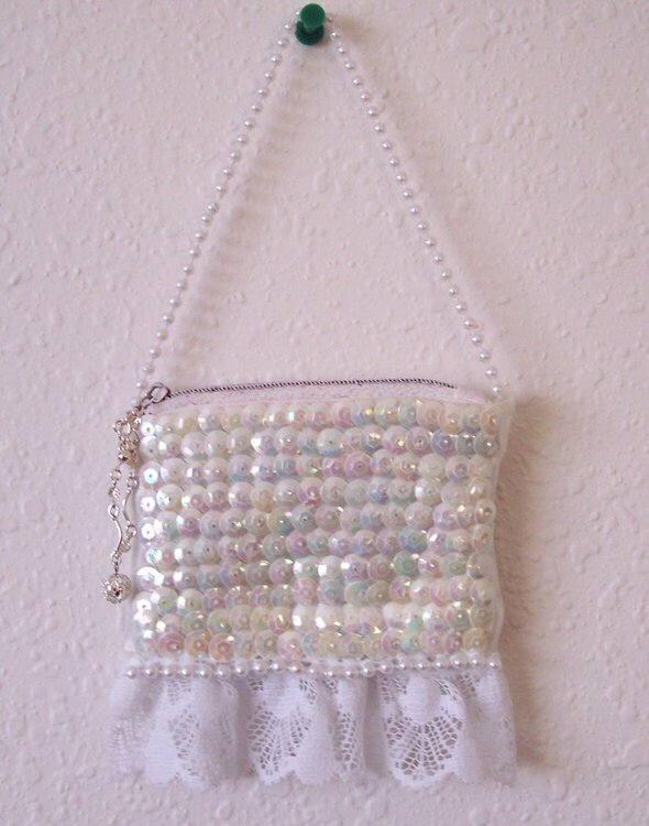 Romantic Shabby Chic**Altered Coin Bag