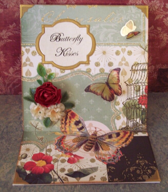 Butterfly Kisses Easel Card