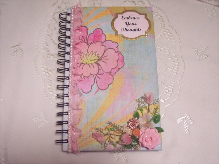 Shabby Chic**Altered Notebook**Embrace Your Thoughts