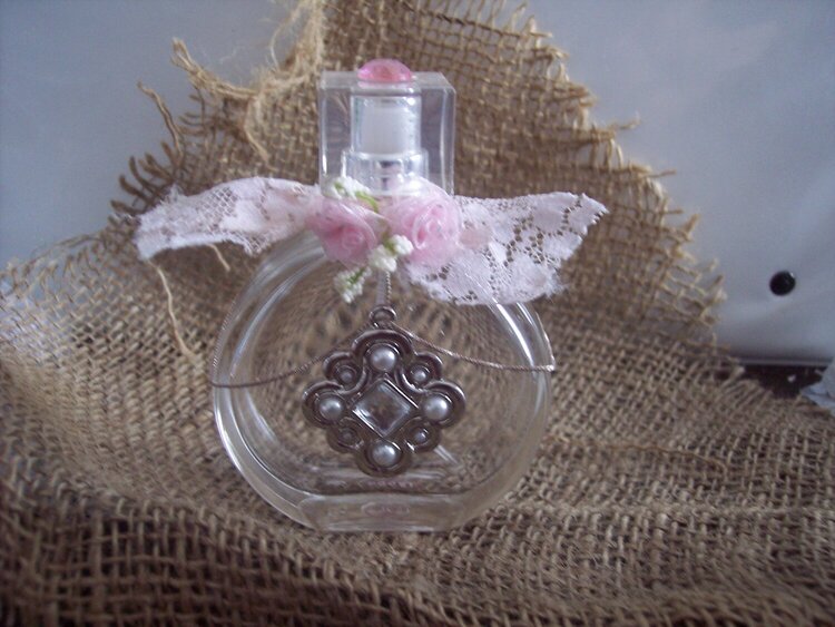 Shabby Chic**Altered Perfume Bottle