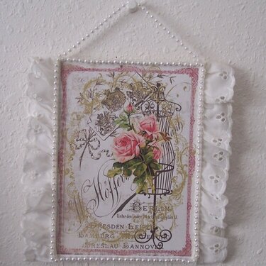 Shabby Chic**Altered Wood Square