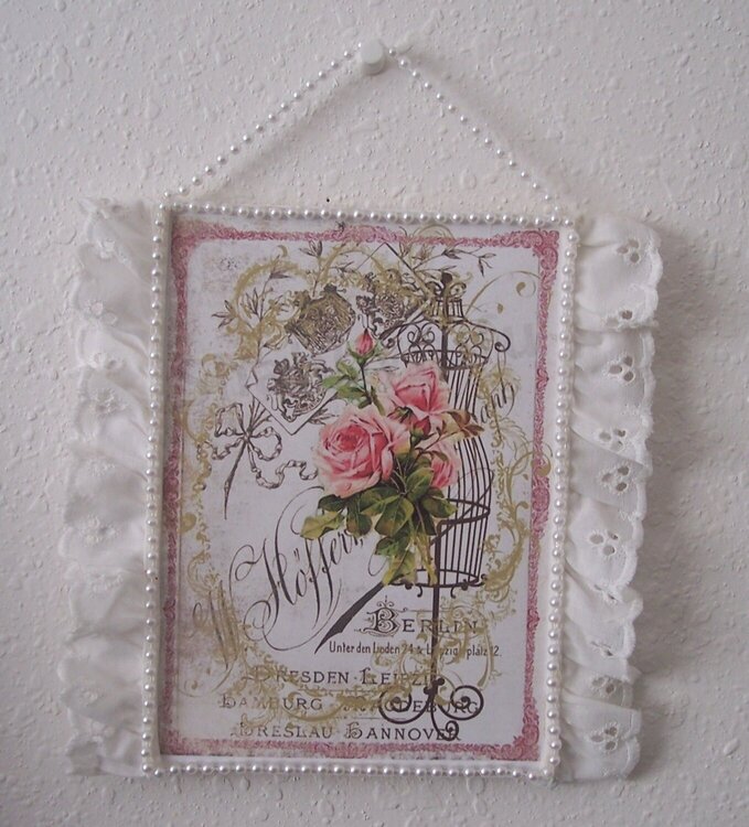 Shabby Chic**Altered Wood Square