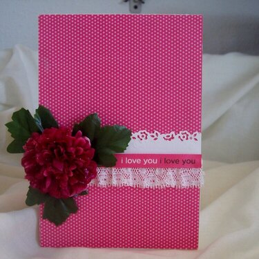 Pinky Chic**I Love You Card*Outside View