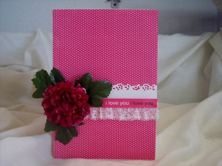 Pinky Chic**I Love You Card*Outside View