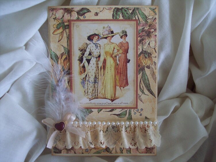 Victorian Chic**A Ladies Diary Card*Outside View