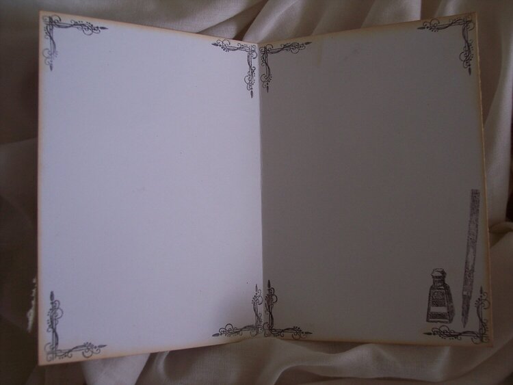Victorian Chic**A Ladies Diary Card*Inside View