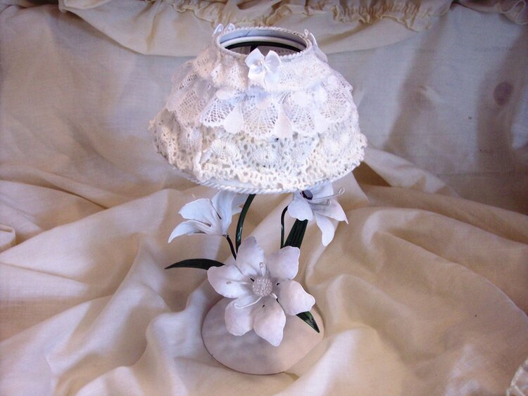 Shabby Chic**Altered Lily Candle Lamp