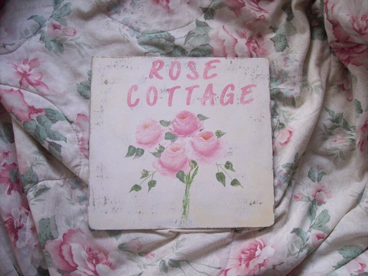 Shabby Chic**Rose Cottage Sign