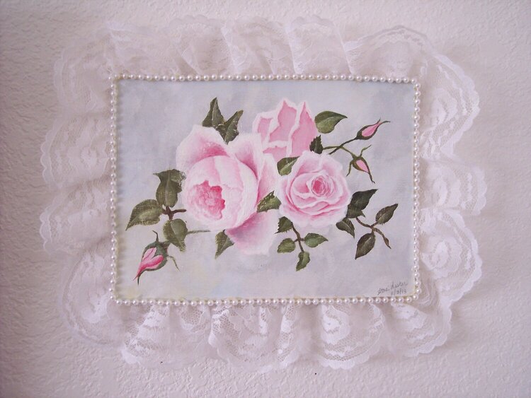 Shabby Chic**Hand Painted Roses