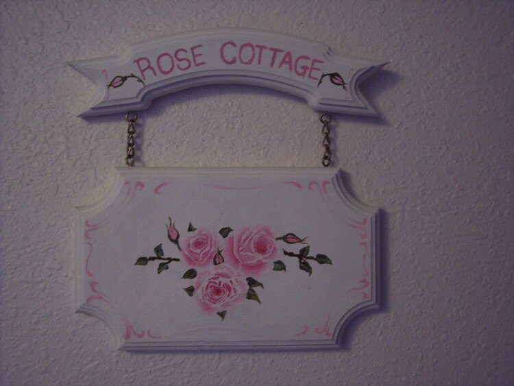 Shabby Chic**Rose Cottage Sign