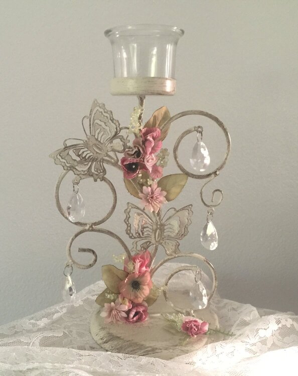 Shabby Chic**Altered Candle Holder