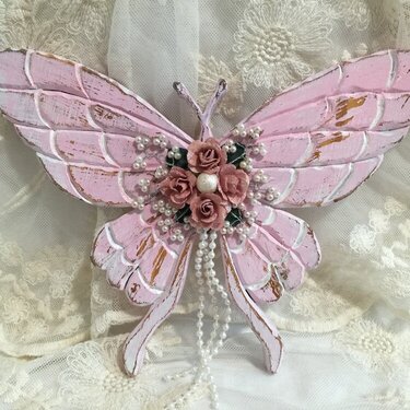 Shabby Chic**Altered Wooden Butterfly