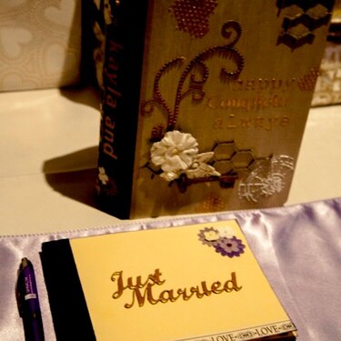 Book Box and Weding book for guests to sign.