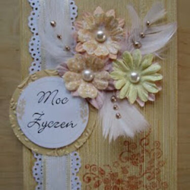 Card with a feather