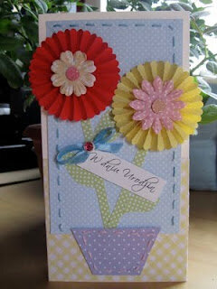 Birthday card with rosette