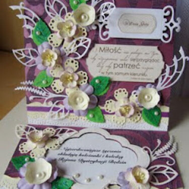 Purple weddings card