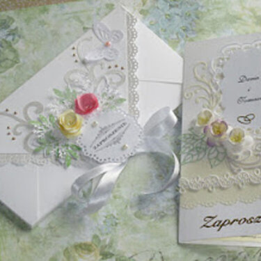Wedding invitations with envelope