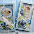 Two cards of christening of the box