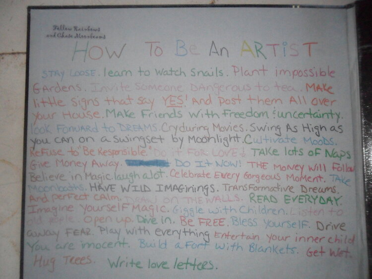 how to be an artist