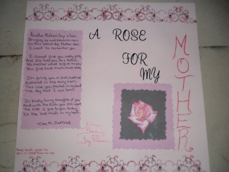 a rose for my mother