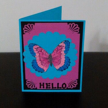 Butterfly, Hello card
