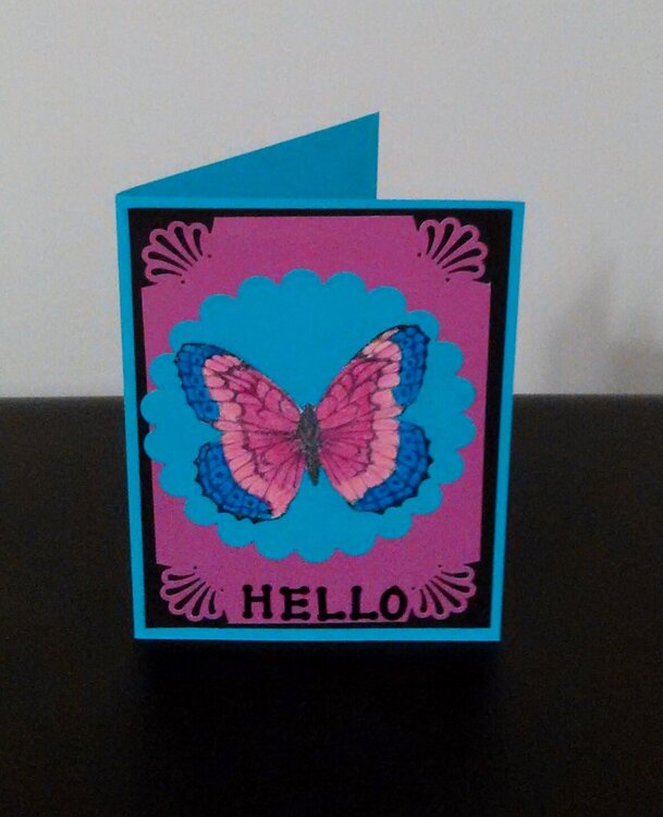 Butterfly, Hello card