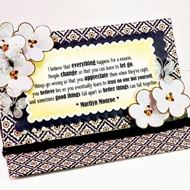 Marilyn Quote Card - Paper Makeup Stamps