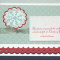 scalloped ribbon christmas card