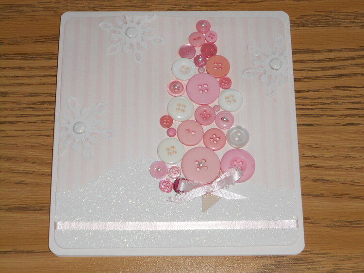 BUTTON CHRISTMAS TREE CARD