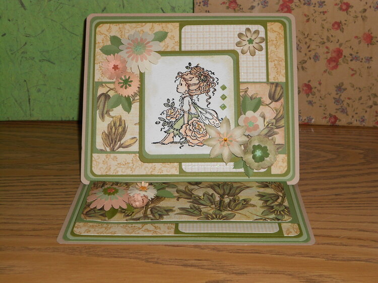GREEN FAIRY EASEL CARD FRONT VIEW