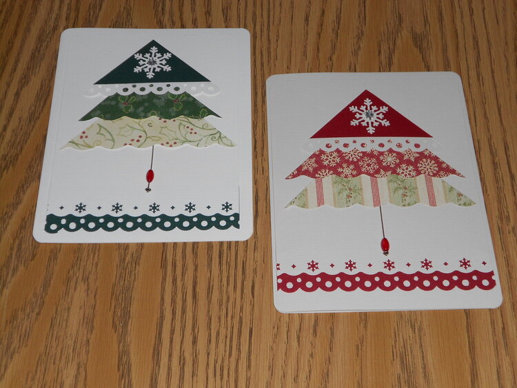 TIERED CHRISTMAS TREE CARDS
