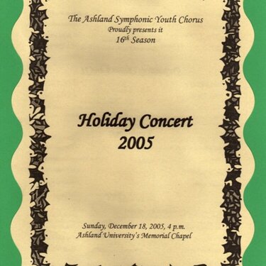 Holiday Concert Cover