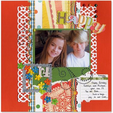 Katelyn and Michaels 14th Birthday layout