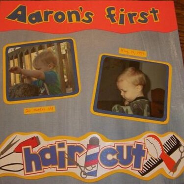 Aaron&#039;s first haircut