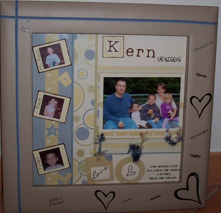 Framed 12x12 Family Tan