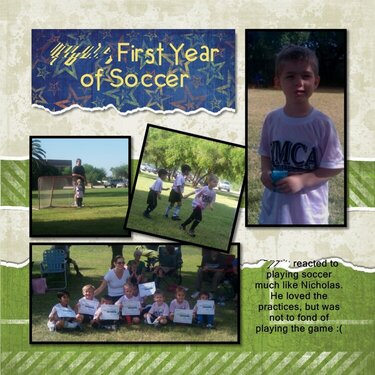 First Year of Soccer