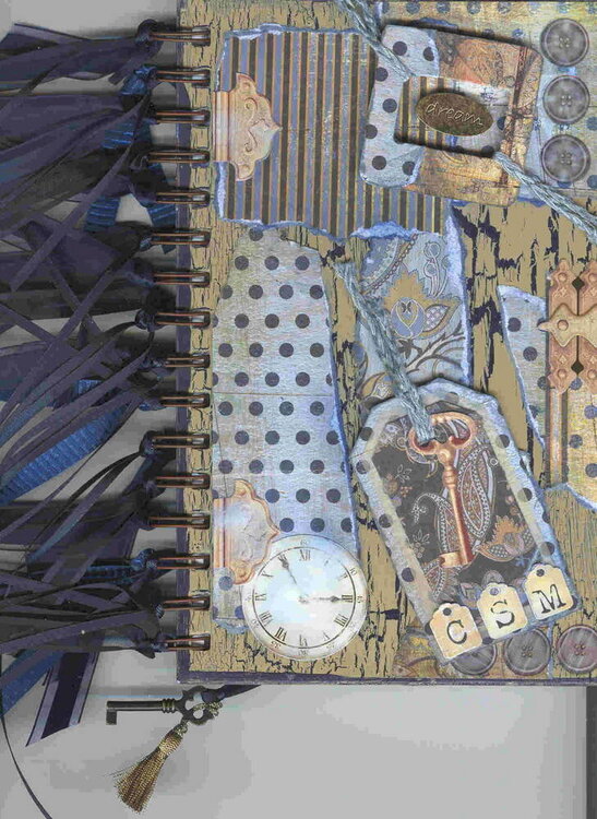 Blue Altered Book