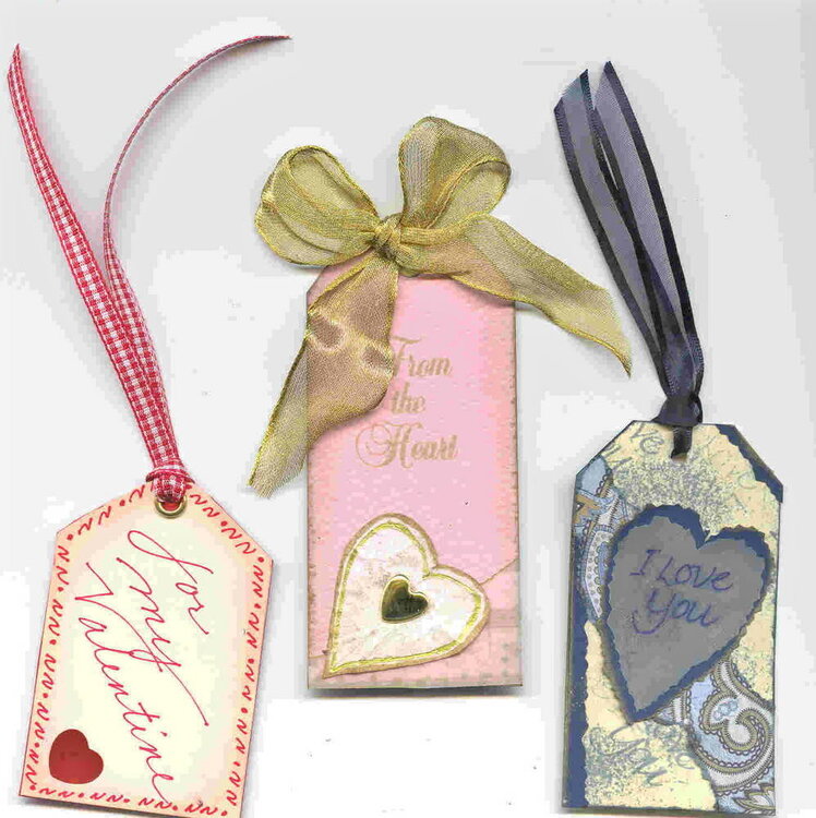 Valentine Gift Tags--three small