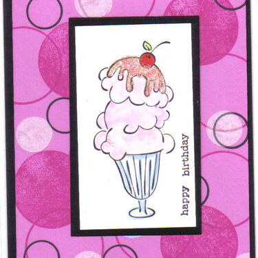 B-day Ice Cream card