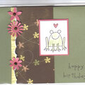 hoppy birthday frog card